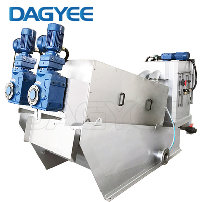Stainless Steel 304/316 Mobile Screw Press Sludge Dewatering Machine