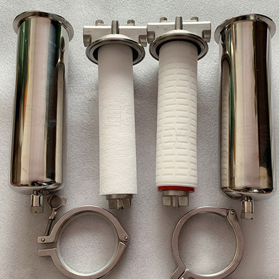 SS304 316 20" 8 Cartridges 200 Micron Filter Housing With Flange