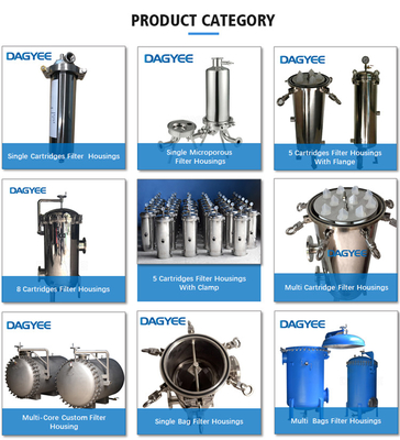 Water Treatment Multi 40 Inch Cartridge Filter Housing Ss316