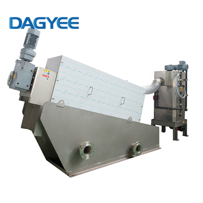 High Throughput Mobile Screw Press Sludge Dewatering Machine with Adjustable Screw Speed