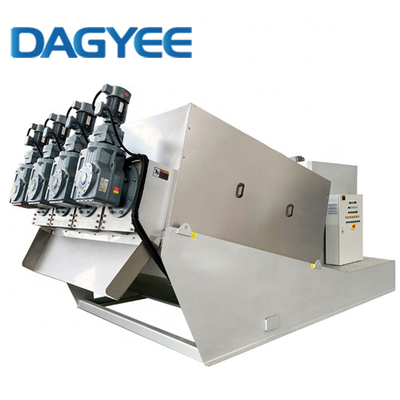 High performance Stainless Multi Disc Screw Press with advanced variable pitch screw design, corrosion resistant SUS316 material