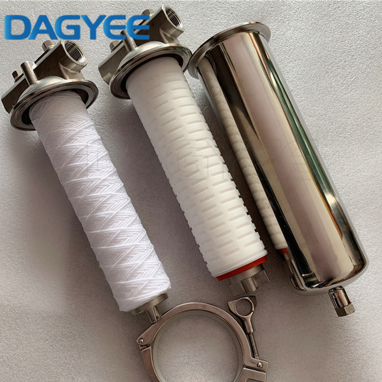 Wine Oil Water Treatment Unit Cartridge Filter Housing SS316